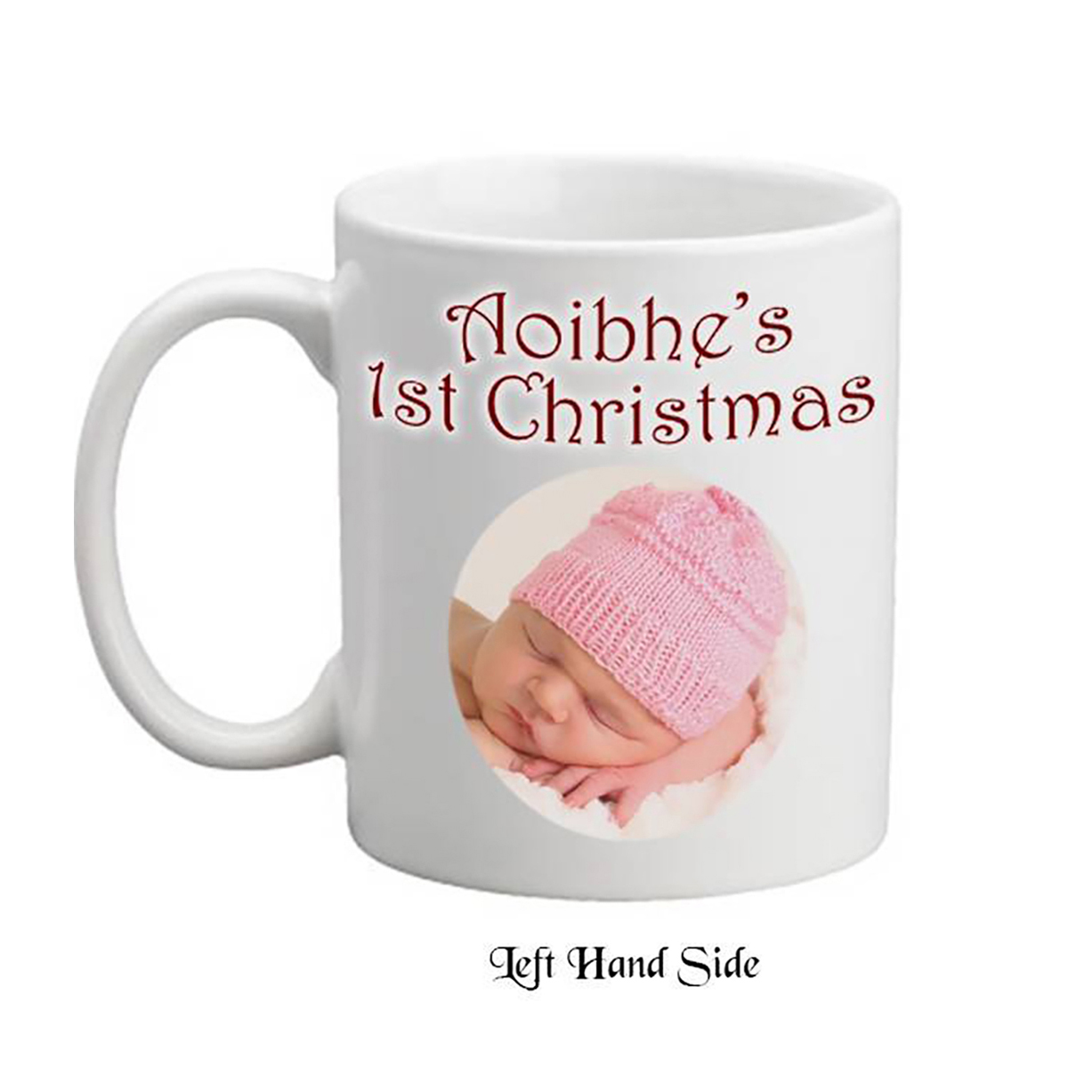 Babys First Christmas Mug - Jolly Snowman with Photo